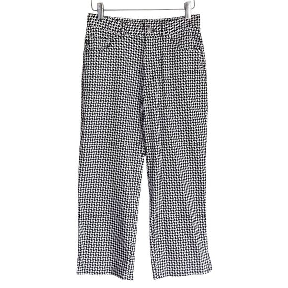 Lauren Ralph Lauren Pants - LAUREN Ralph Lauren Capris Cropped Pant Black White Houndstooth Cotton Stretch 4
